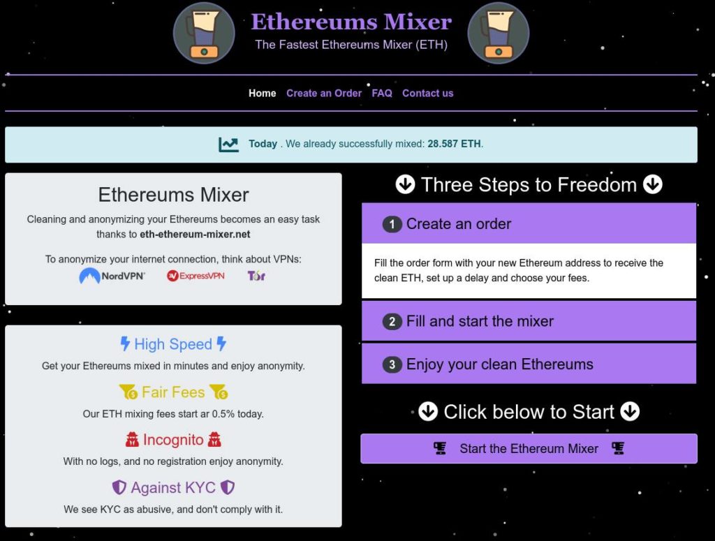 Ethereum mixers